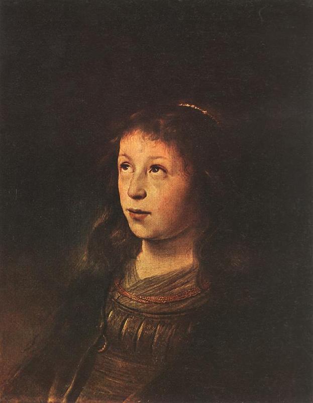LIEVENS, Jan Portrait of a Girl dh Sweden oil painting art
